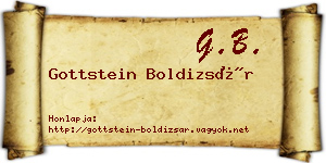 Gottstein Boldizsár névjegykártya